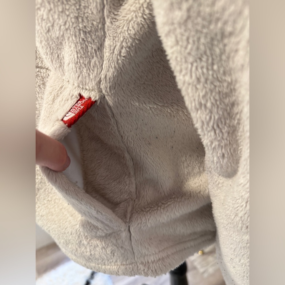 The North Face Women’s Fleece Pullover 1/4 Zip Cream Beige Size L - Picture 7 of 14